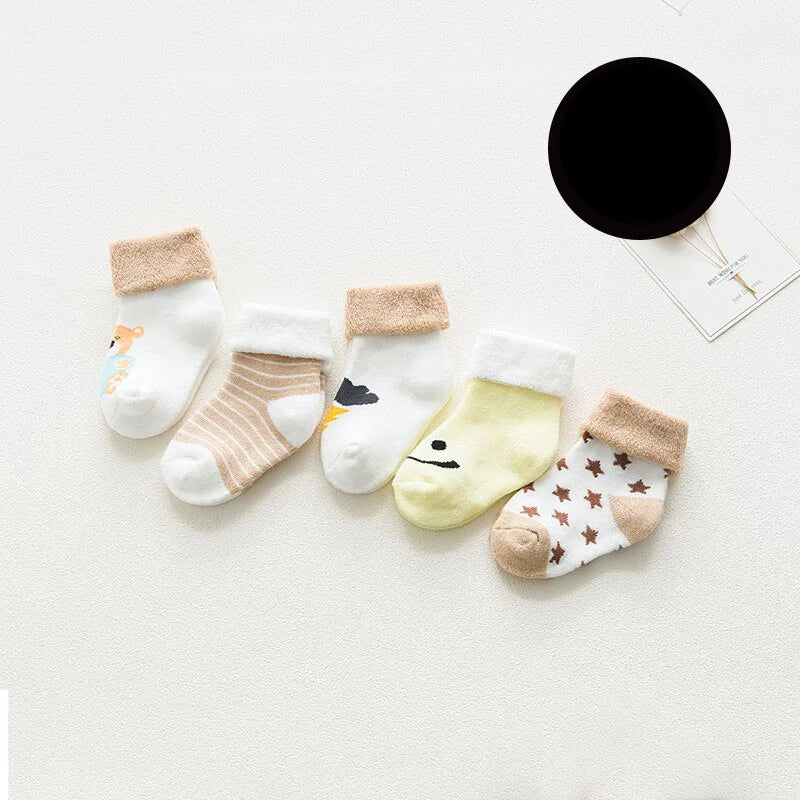 5 Pairs of High-Quality Newborn Socks